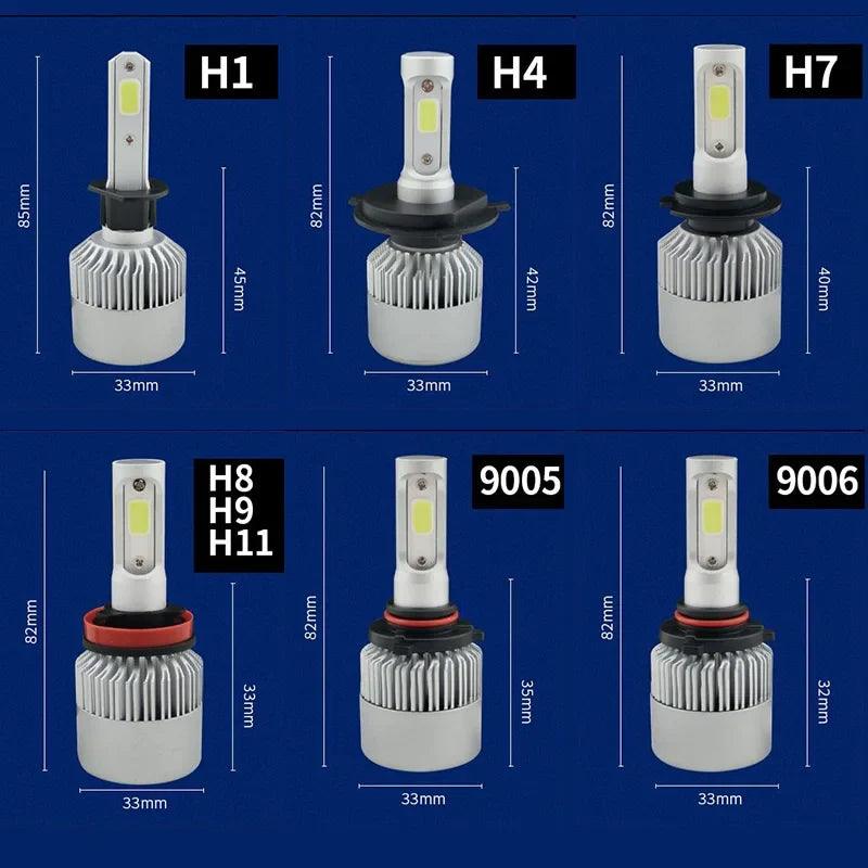12V LED Headlight Bulb 6000K Bright White Automotive Replacement