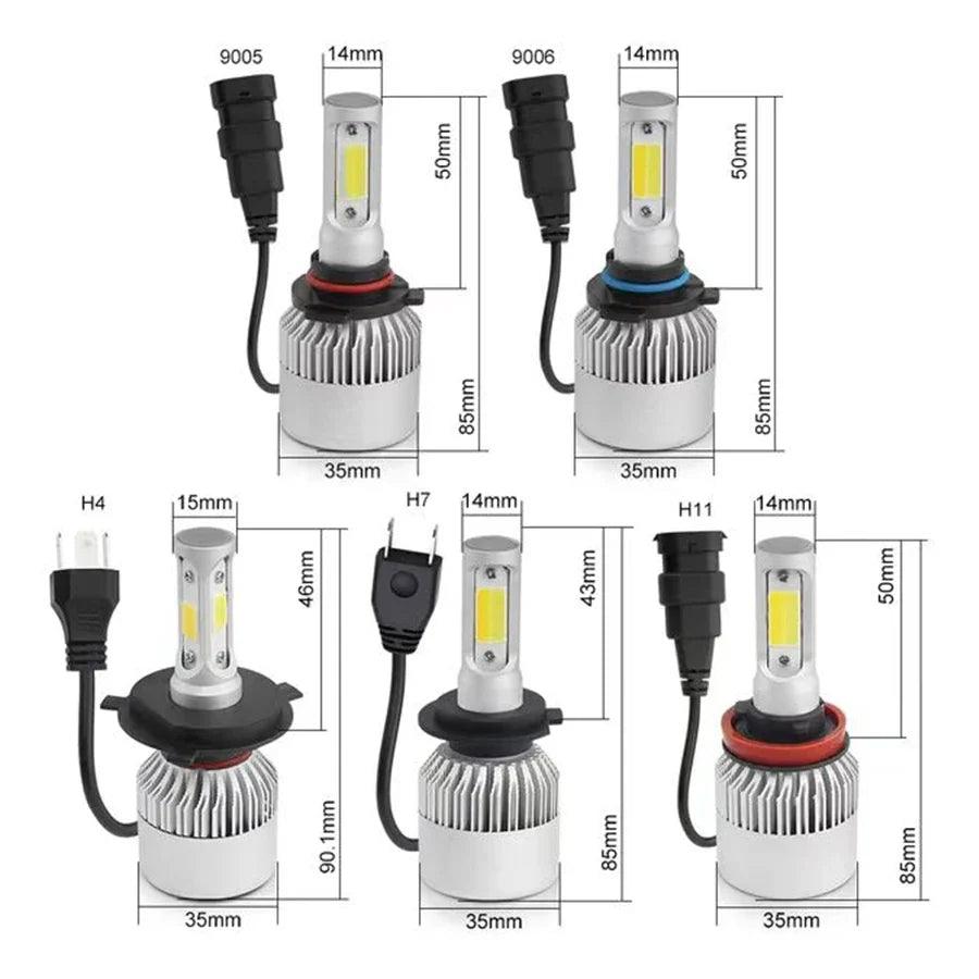 12V LED Headlight Bulb 6000K Bright White Automotive Replacement