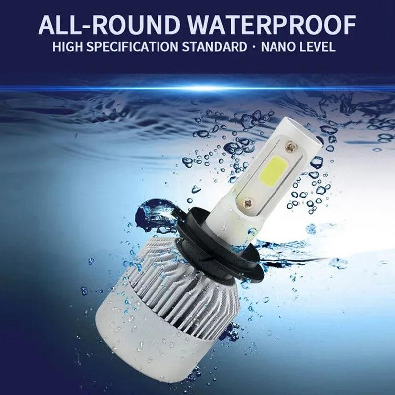 12V LED Headlight Bulb 6000K Bright White Automotive Replacement