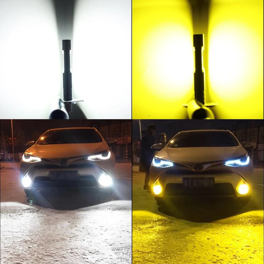 H1 H3 LED Headlight Bulb Mini 50W 20000LM Canbus Dual 6000K/3000K 12V IP68