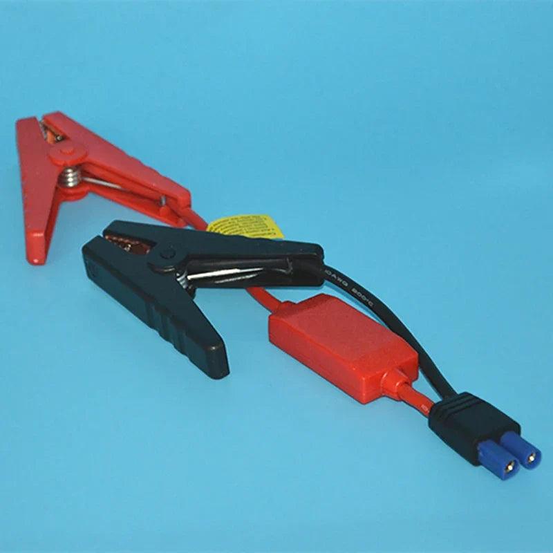 Car Jump Starter Cable – 12.3 in (31.3 cm) Portable 12V Battery Booster Cable with EC5 Plug & Alligator Clamps