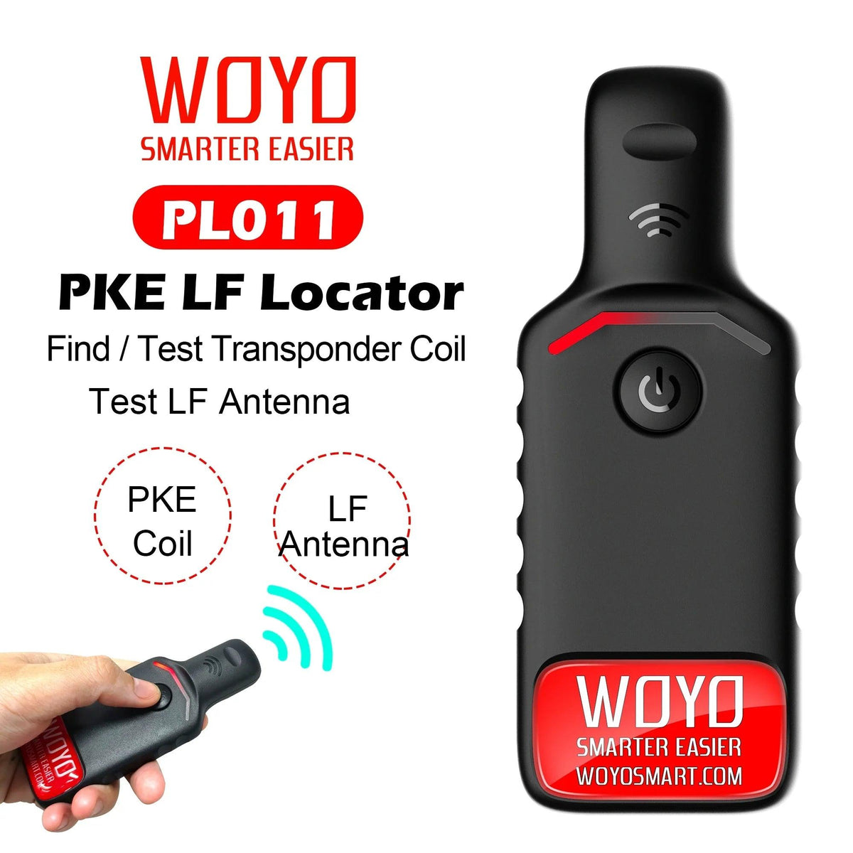 PKE LF Transponder Coil Locator & Keyless Entry LF Antenna Detector — Car Transponder Coil Tester