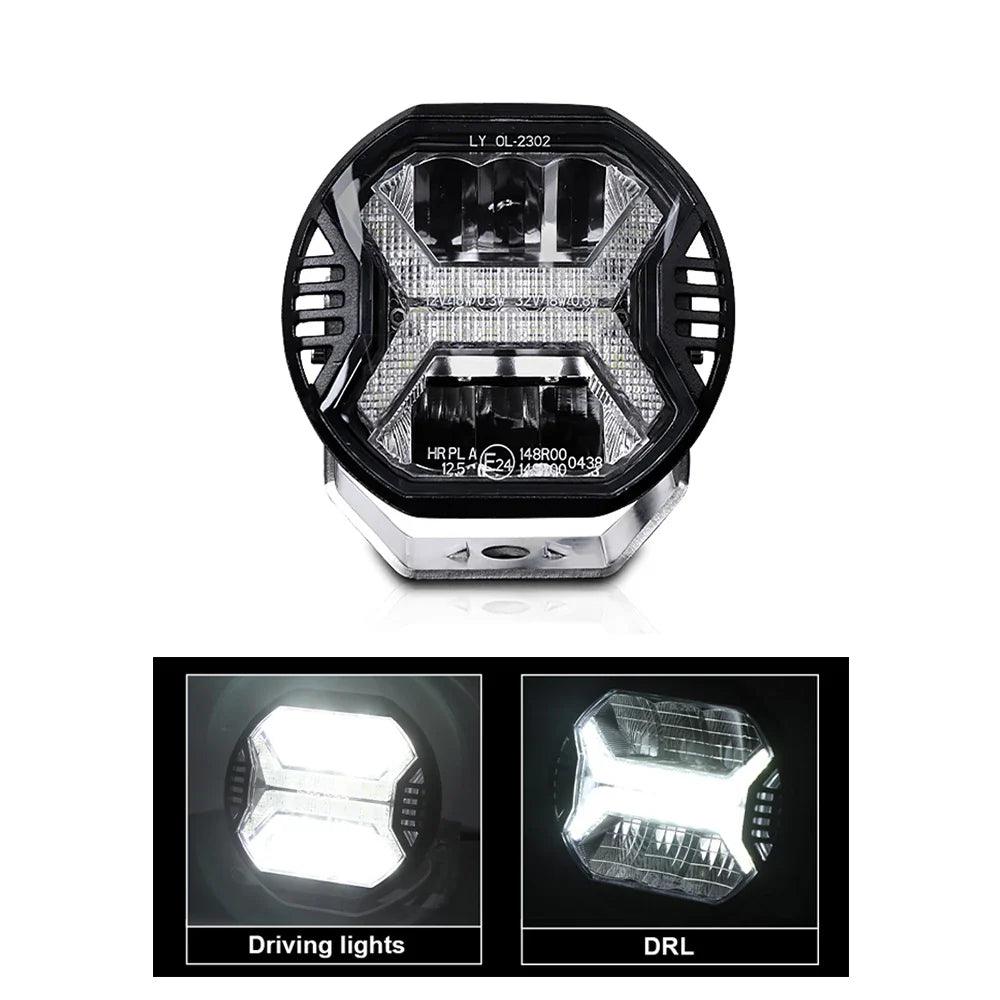 4-Inch (4 in / 102 mm) LED Work Light Amber DRL 9-32V Spot Beam - Off-Road Spotlight for Jeep Truck SUV ATV Boat Tractor