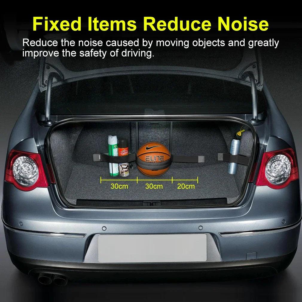 Car Trunk Organizer Elastic Fixing Strap – Universal Suede Storage Belt with Hook-and-Loop, 20/40/60/80 cm (7.9/15.8/23.6/31.5 in)