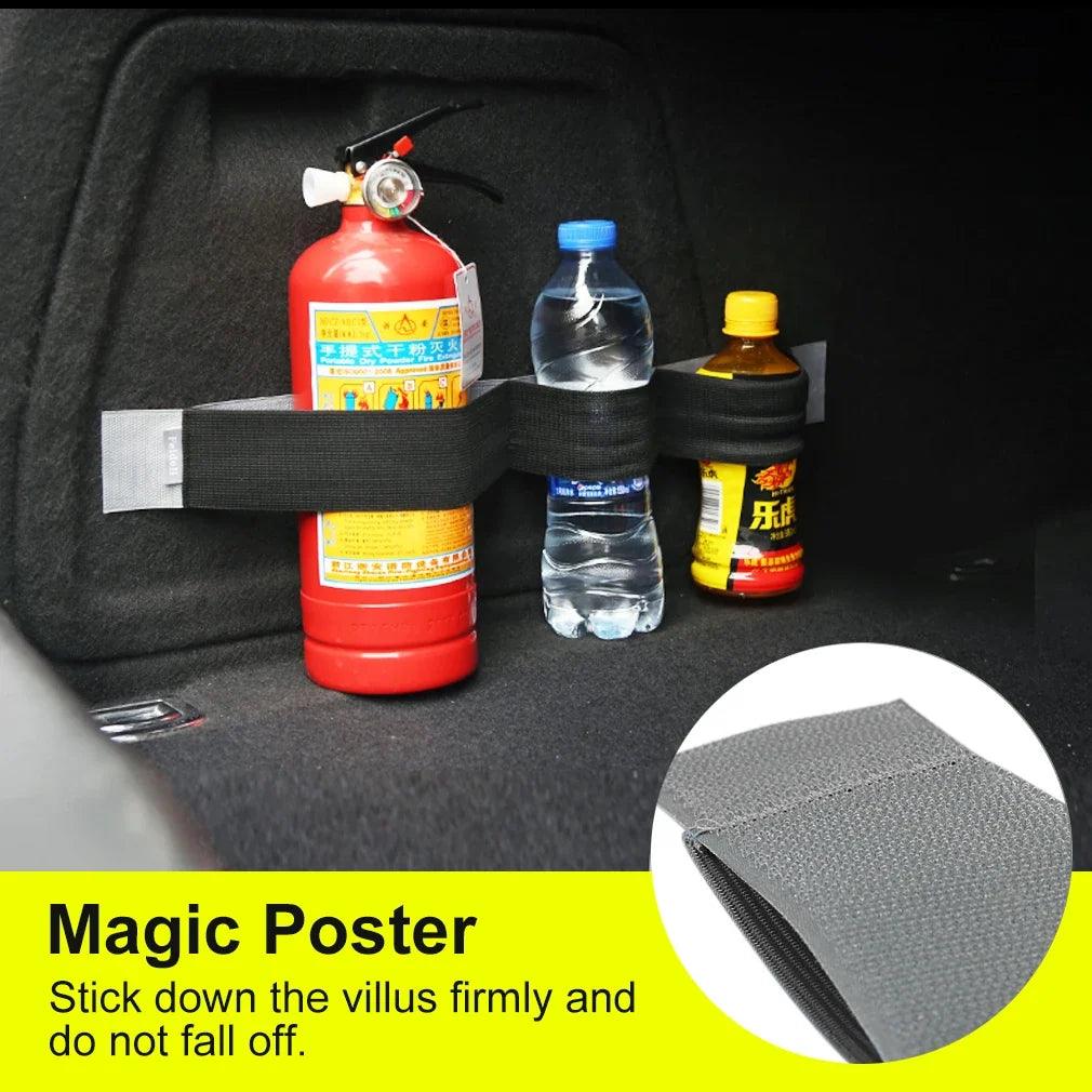 Car Trunk Organizer Elastic Fixing Strap – Universal Suede Storage Belt with Hook-and-Loop, 20/40/60/80 cm (7.9/15.8/23.6/31.5 in)