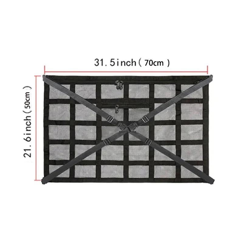 Car Roof Storage Bag Breathable Mesh Ceiling Cargo Net Interior Organizer