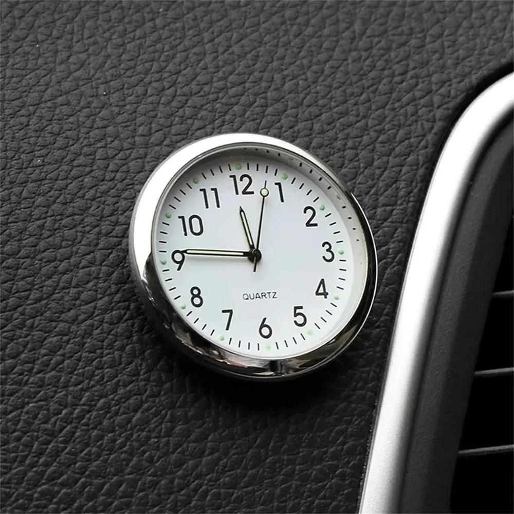 Luminous Mini Car Clock Stick-On Digital Dashboard Quartz Timepiece - 1.6 in (4 cm)