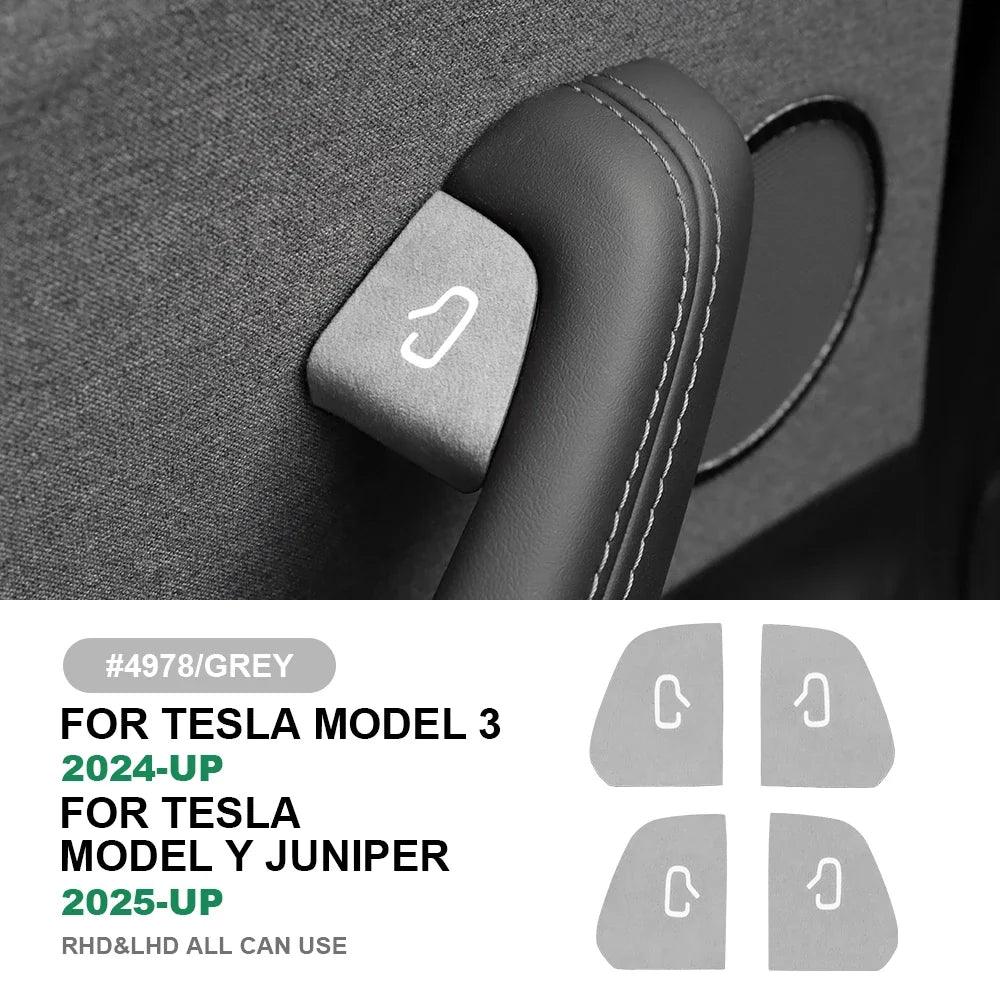 Premium Italian Alcantara Suede Door Switch Trim Cover - Interior Car Accessories (4-Pack)