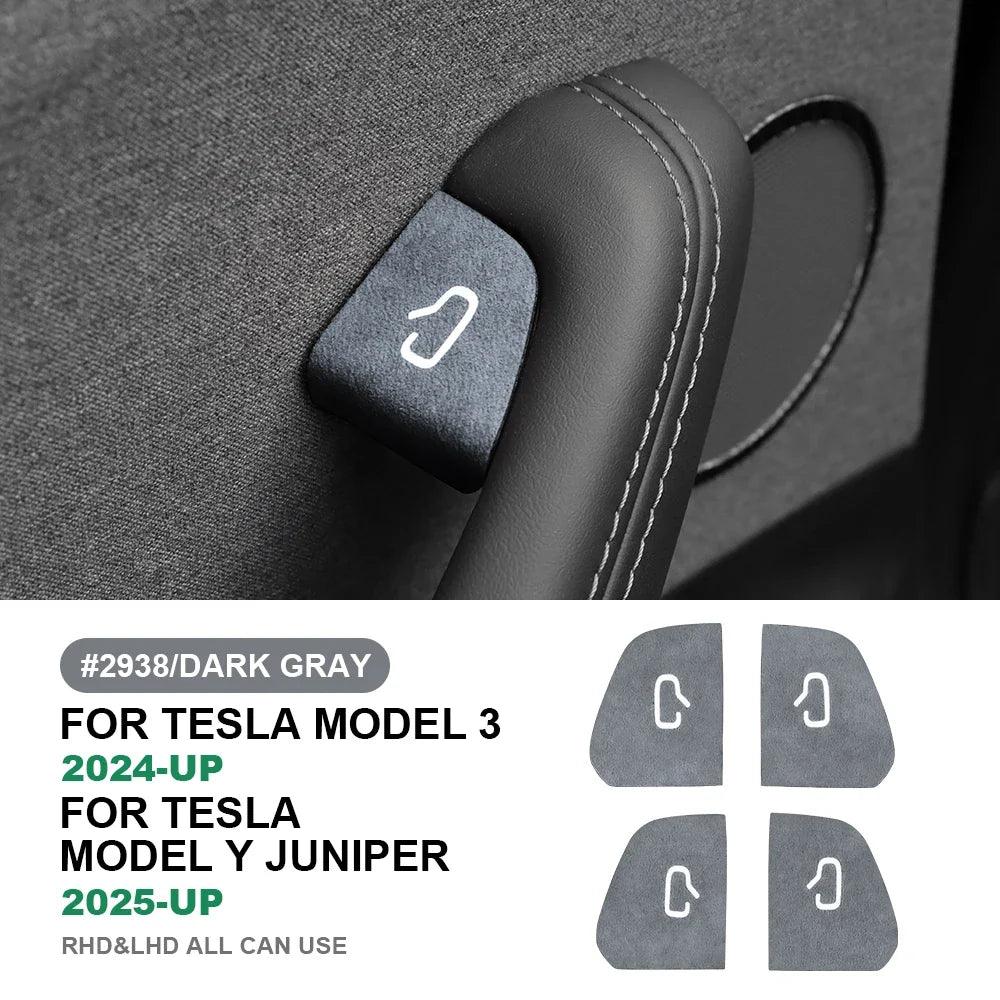 Premium Italian Alcantara Suede Door Switch Trim Cover - Interior Car Accessories (4-Pack)
