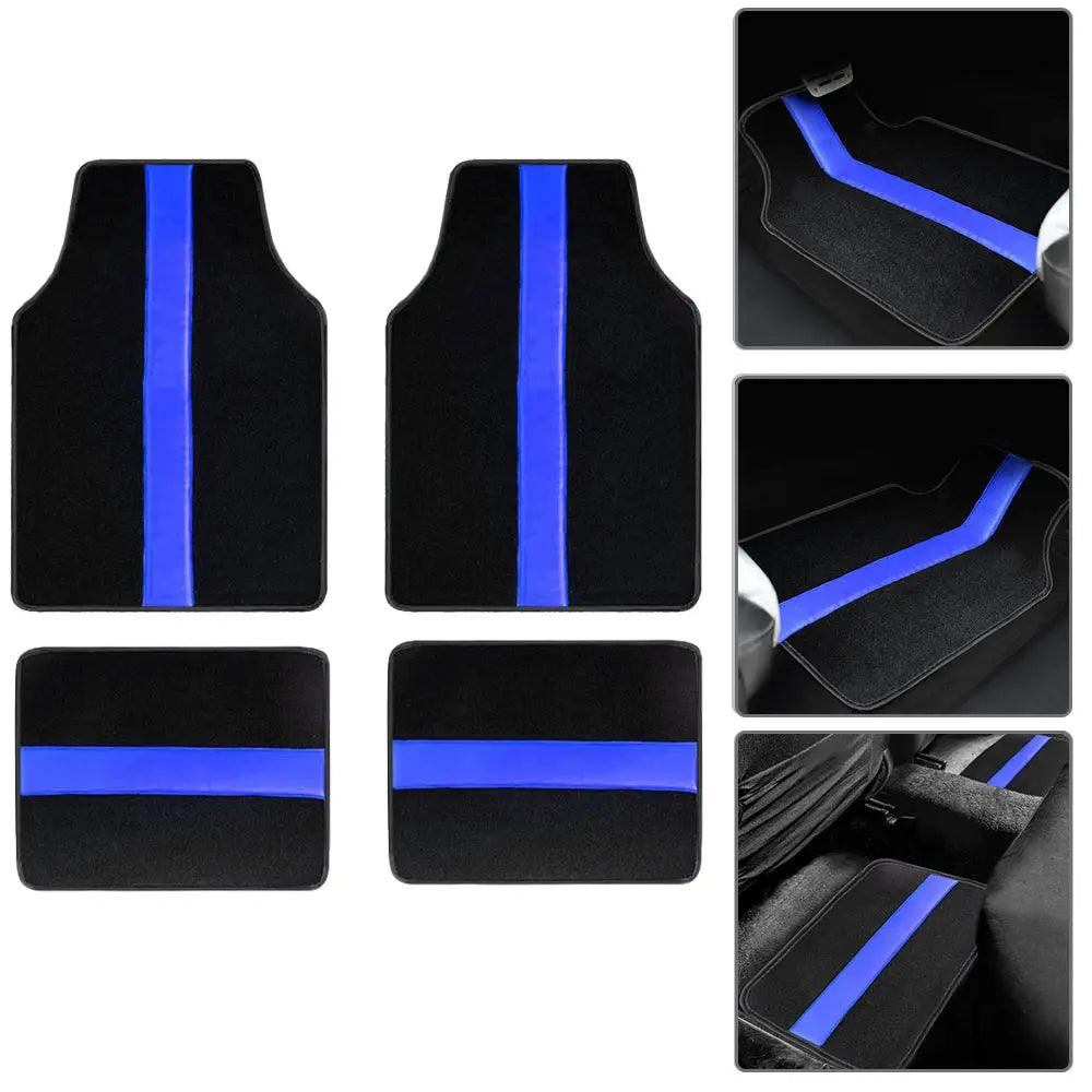 4-Piece Universal Car Floor Mats Set – Suede-Style Synthetic Carpet Liners for Cars, SUVs & Vans, Anti-Slip, Easy-Clean