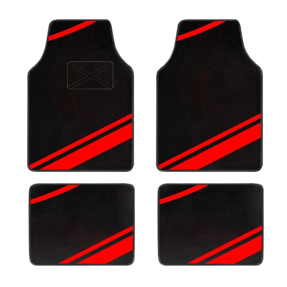 4-Piece Universal Car Floor Mats Set – Suede-Style Synthetic Carpet Liners for Cars, SUVs & Vans, Anti-Slip, Easy-Clean