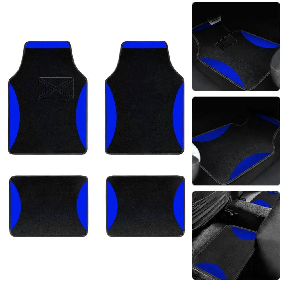 4-Piece Universal Car Floor Mats Set – Suede-Style Synthetic Carpet Liners for Cars, SUVs & Vans, Anti-Slip, Easy-Clean