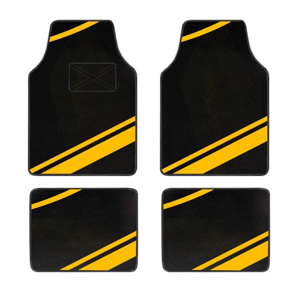 4-Piece Universal Car Floor Mats Set – Suede-Style Synthetic Carpet Liners for Cars, SUVs & Vans, Anti-Slip, Easy-Clean