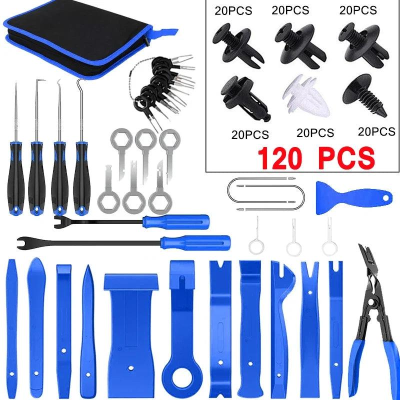 Car Trim Removal Tool Kit 5/11/41/161-Piece Auto Interior Door Panel Radio Stereo Dash Tools