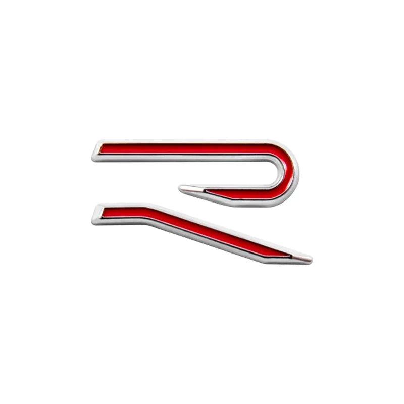 3D Metal R Logo Car Trunk Emblem Sticker Rear Body Badge for Golf Polo Jetta Beetle Passat Tiguan