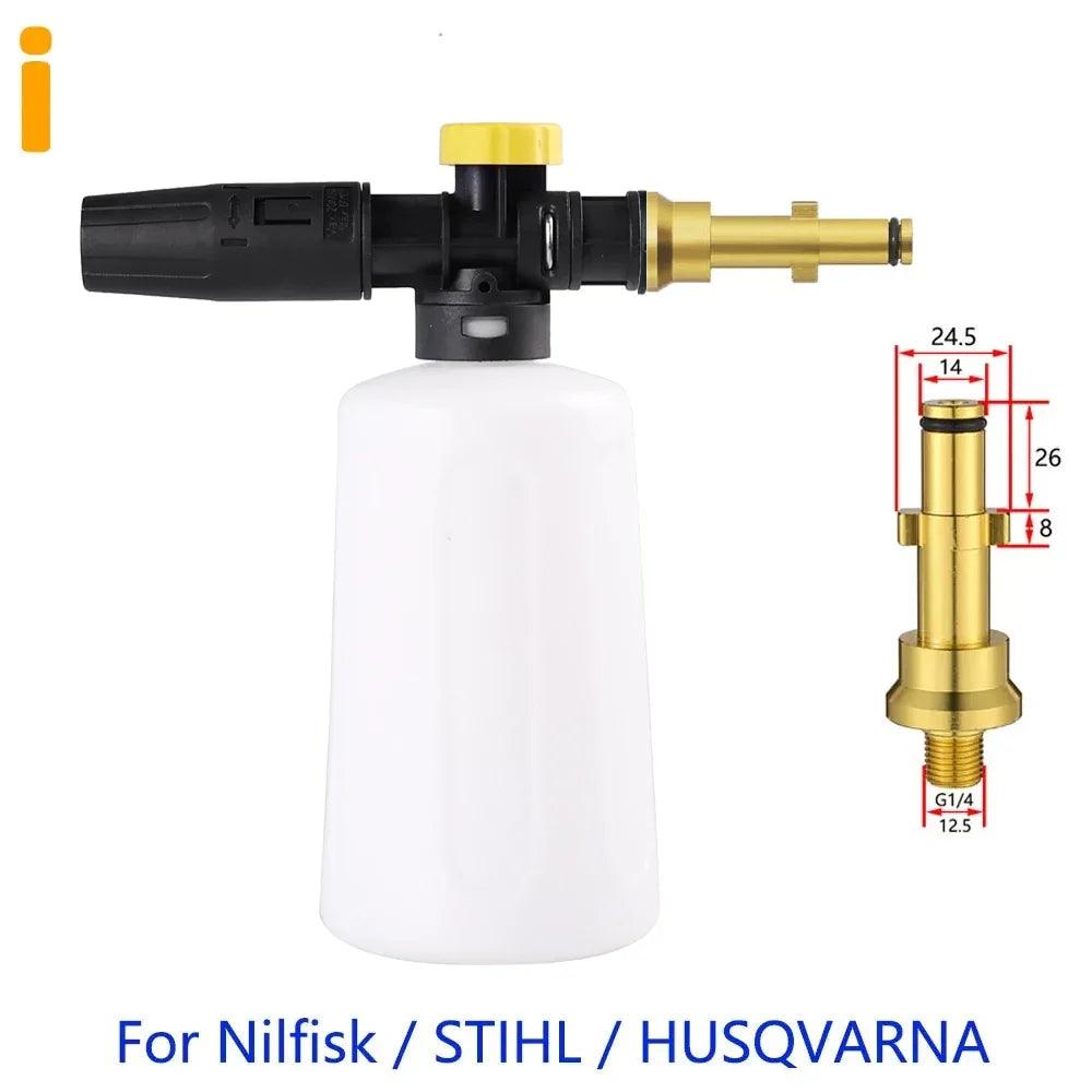 750 ml (25 fl oz) Snow Foam Lance Foam Cannon with Adjustable Sprayer Nozzle for Pressure Washers — Universal Fit