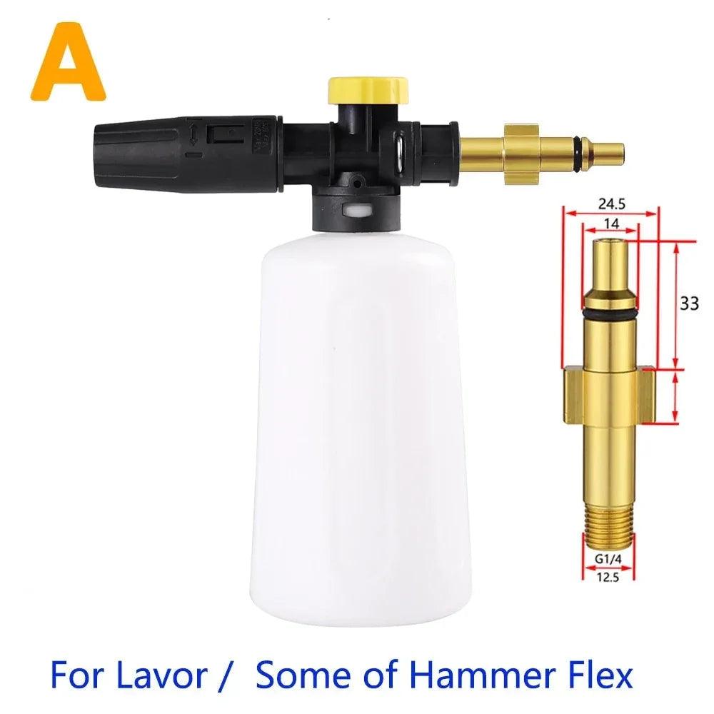 750 ml (25 fl oz) Snow Foam Lance Foam Cannon with Adjustable Sprayer Nozzle for Pressure Washers — Universal Fit