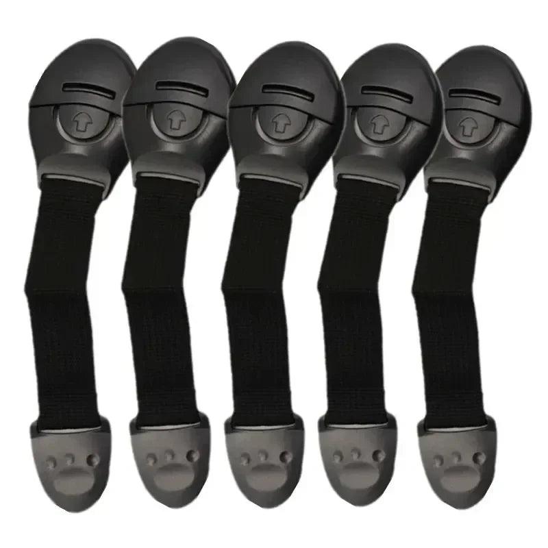 Baby Childproof Safety Strap Lock for Cabinets Drawers Refrigerator Toilet Lid – 5-Pack