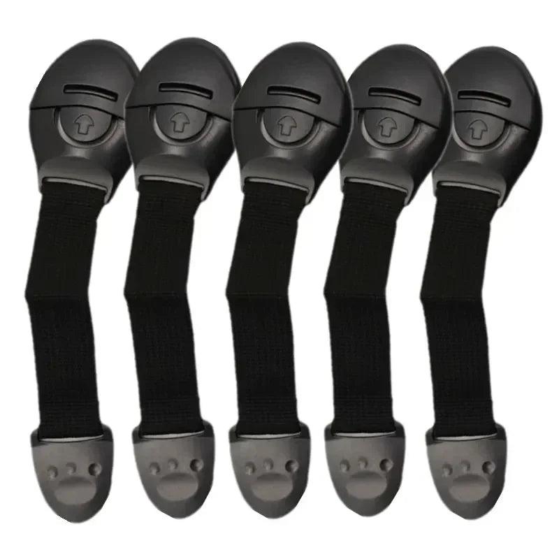 Baby Childproof Safety Strap Lock for Cabinets Drawers Refrigerator Toilet Lid – 5-Pack