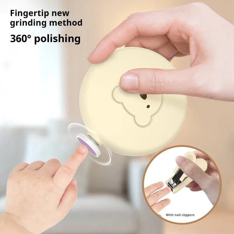 Baby Electric Nail Trimmer Kit Gentle Nail Polisher & Clippers for Newborns and Kids
