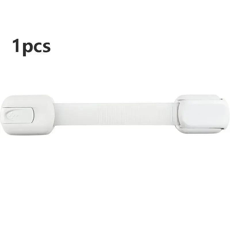 Adjustable Baby & Childproof Cabinet Safety Lock — Adhesive Drawer Latch Strap for Cabinets, Drawers & Appliances