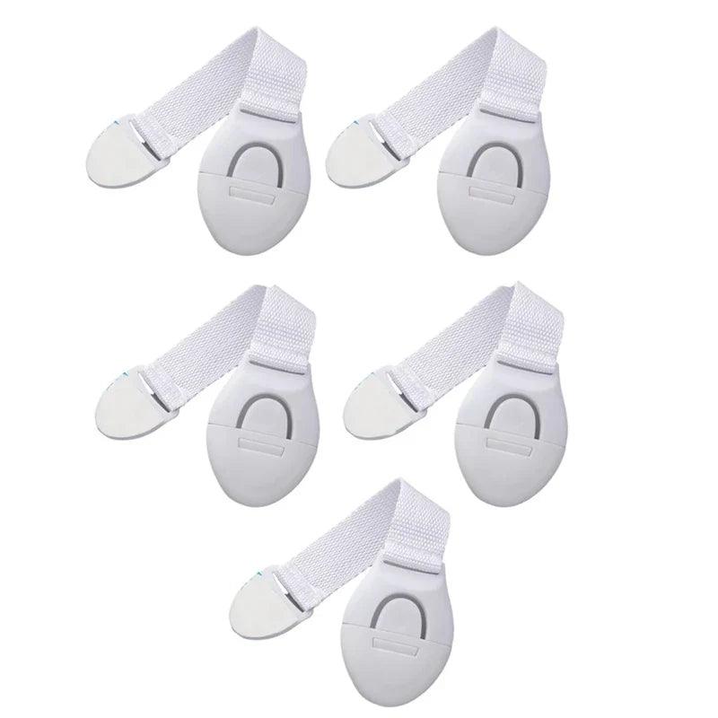 Baby Safety Drawer & Cabinet Locks — 10 or 20 Pack Adjustable Webbing Strap Latches for Childproofing