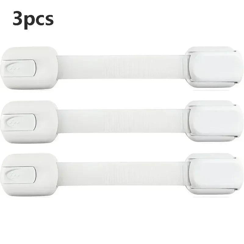 Baby Safety Cabinet Locks – Adhesive Childproof Drawer & Door Latches, Secure Strap Locks for Cabinets & Drawers