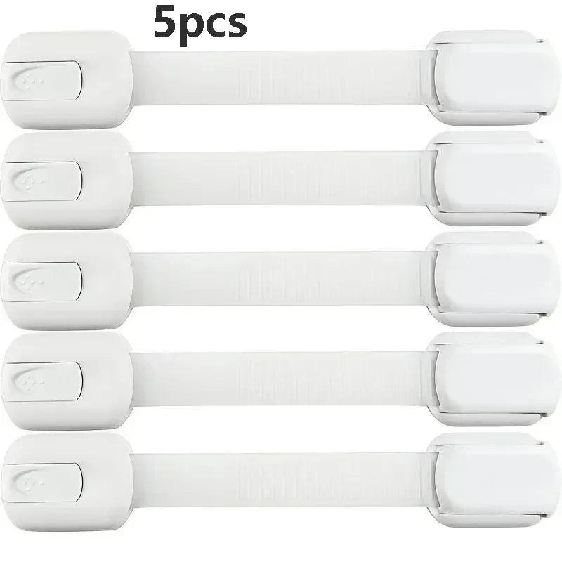 Baby Safety Cabinet Locks – Adhesive Childproof Drawer & Door Latches, Secure Strap Locks for Cabinets & Drawers