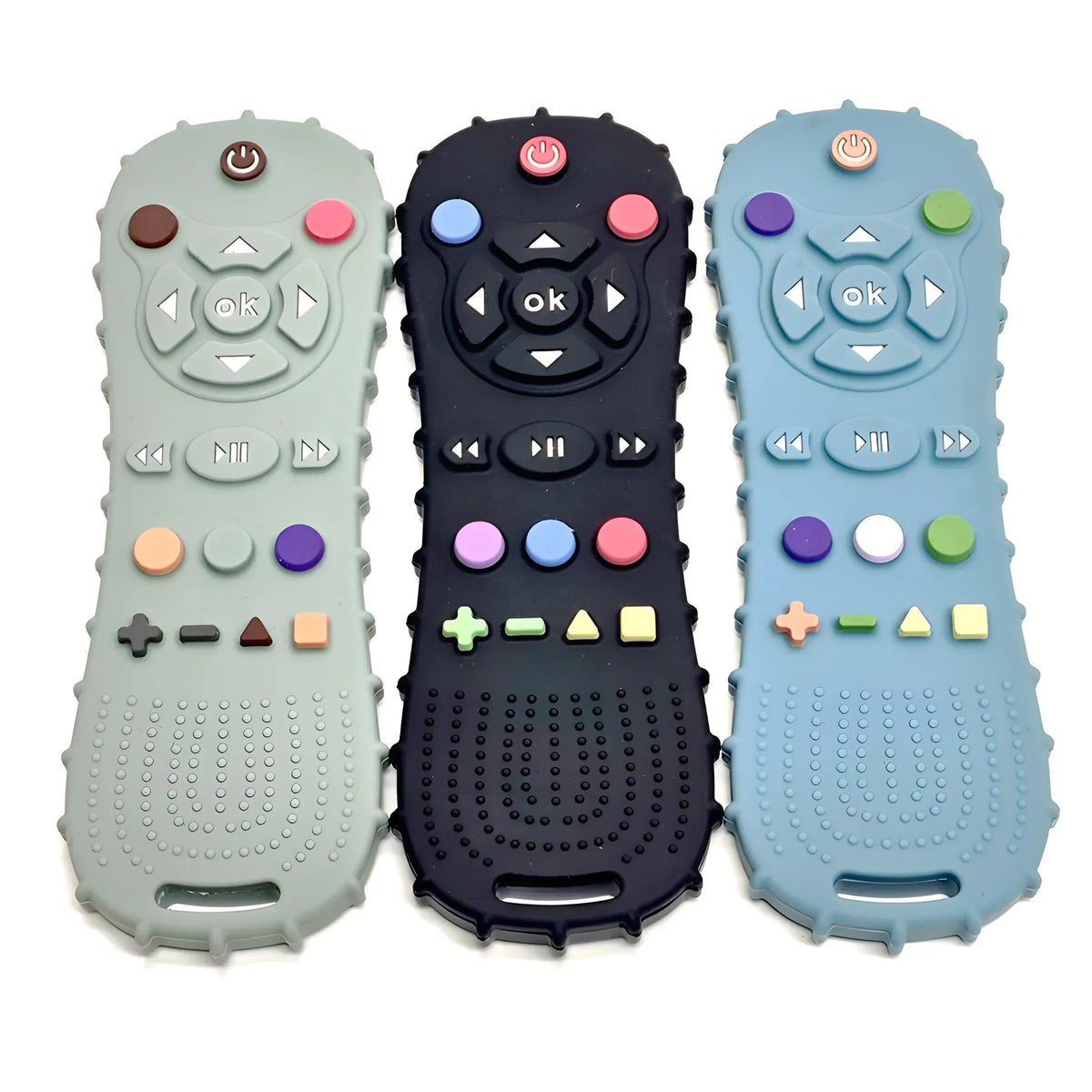 Baby Silicone Remote Control Teether BPA-Free Pacifier Bracelet Teething Toy 1/3-Pack