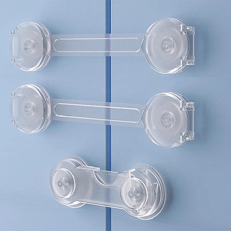 6-Pack Baby Cabinet Locks, Childproof Drawer & Refrigerator Safety Straps, Anti-Pinch Home Protection