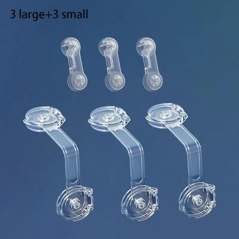 6-Pack Baby Cabinet Locks, Childproof Drawer & Refrigerator Safety Straps, Anti-Pinch Home Protection