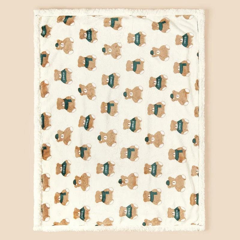 Flannel Lamb Fleece Baby Blanket – Newborn Swaddle Wrap & Stroller Quilt, Soft Winter Baby Bedding
