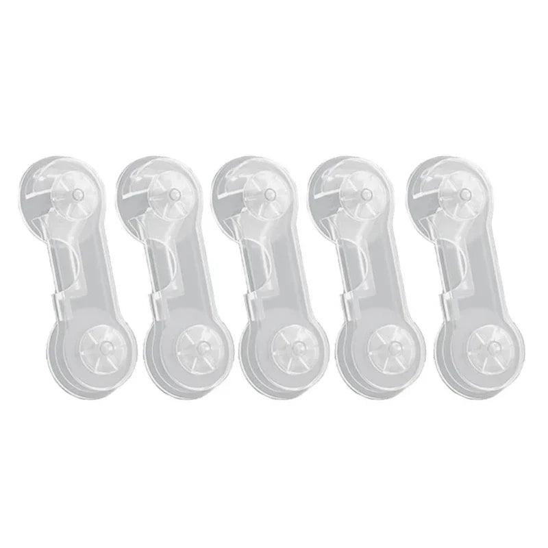 Baby Cabinet Safety Locks 3/5/7-Pack – Adhesive No-Drill Transparent Childproof Drawer & Refrigerator Lock