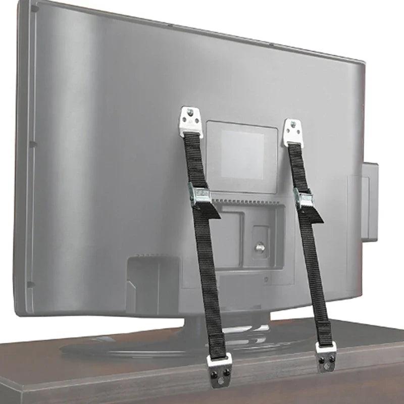 2-Pack/4-Pack Baby Safety Anti-Tip Straps — Furniture & Flat TV Wall Anchors Childproof Strap