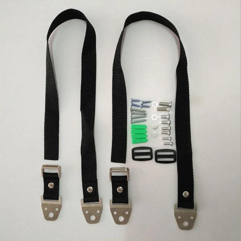 2-Pack/4-Pack Baby Safety Anti-Tip Straps — Furniture & Flat TV Wall Anchors Childproof Strap