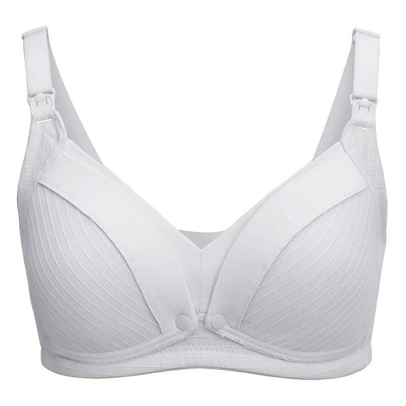 Maternity Nursing Bralette – Wire-Free Cotton Bralette with Adjustable Straps & 4-Hook Back Closure