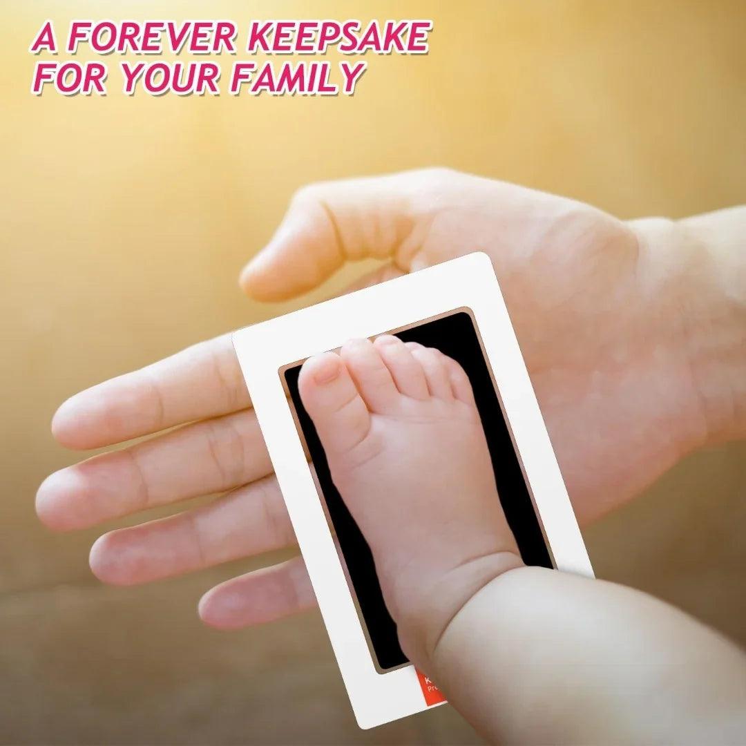 Inkless Baby Handprint and Footprint Keepsake Kit 1 Clean-Touch Ink Pad 2 Imprint Cards for Newborns and Pets