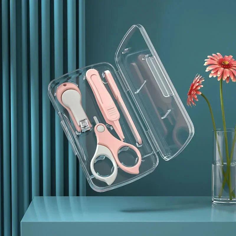 Newborn & Infant Nail Care Kit – Safe Nail Scissors, Clippers & Tweezers with Portable Case
