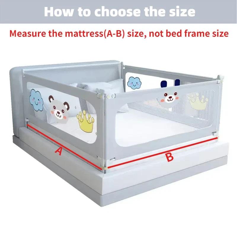 Baby & Toddler Bed Rail Anti-Fall Safety Guard - Side Bed Barrier Fits 1.5-2.2 m (59-87 in)