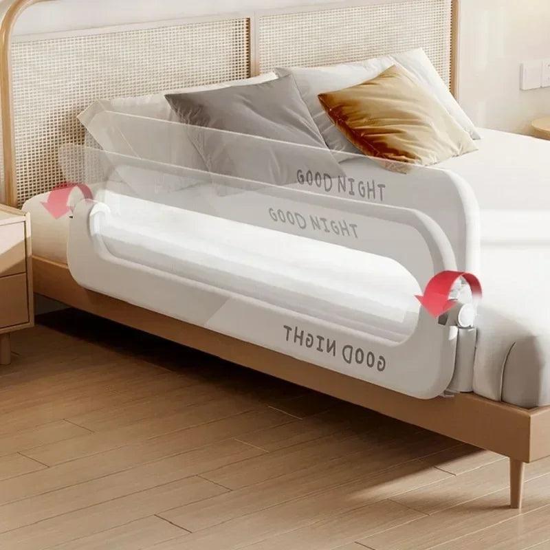 Foldable Baby Bed Rail Guard – Breathable Mesh Safety Barrier to Prevent Falls – Fits 1.2–2.0 m (47–79 in)