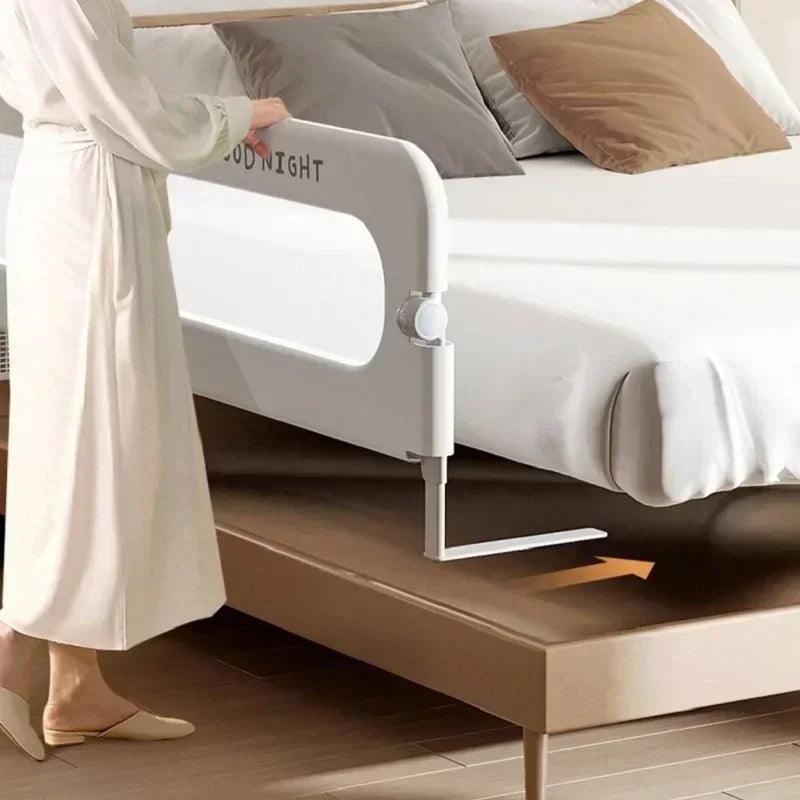 Foldable Baby Bed Rail Guard – Breathable Mesh Safety Barrier to Prevent Falls – Fits 1.2–2.0 m (47–79 in)
