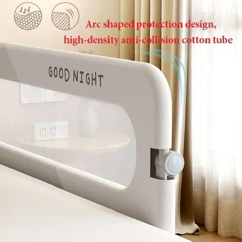Invisible Collapsible Baby Bed Rail Guard – Foldable Anti-Fall Safety Barrier for Toddlers, Fits 150/180/200/220×70 cm (59/71/79/87×27.6 in)