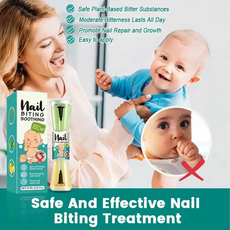 10ml Anti-Biting Nail Polish for Kids & Teens — Bitter Taste Nail Biting Deterrent with Natural Plant Extracts