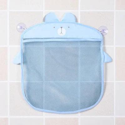 Baby Bath Toy Mesh Organizer with Suction Cups - Cartoon Animal Storage Bag for Kids