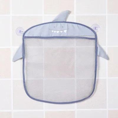 Baby Bath Toy Mesh Organizer with Suction Cups - Cartoon Animal Storage Bag for Kids