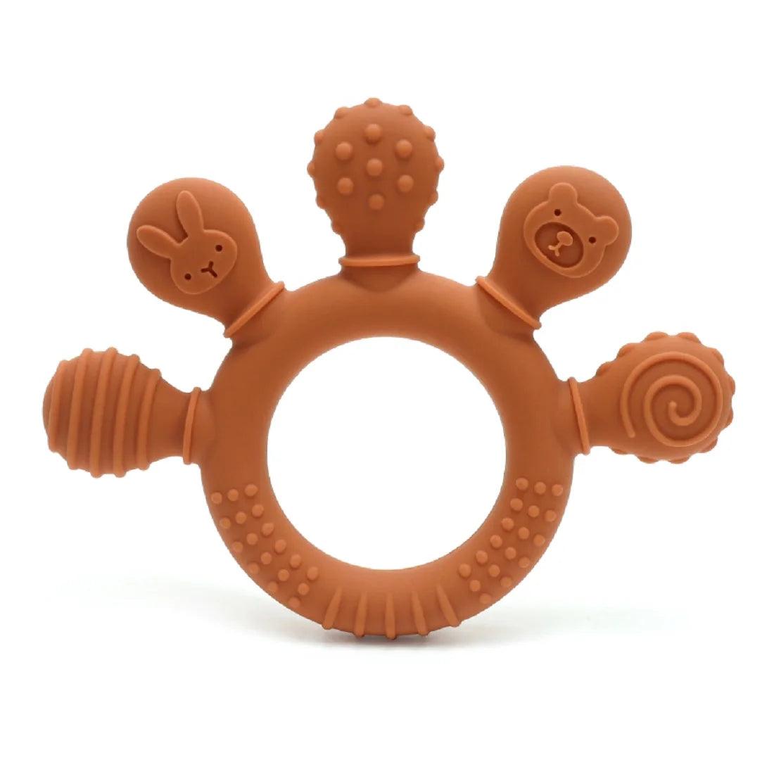 Silicone Baby Teether 0-12 Months Chew Beads Sensory Gum Relief Ring