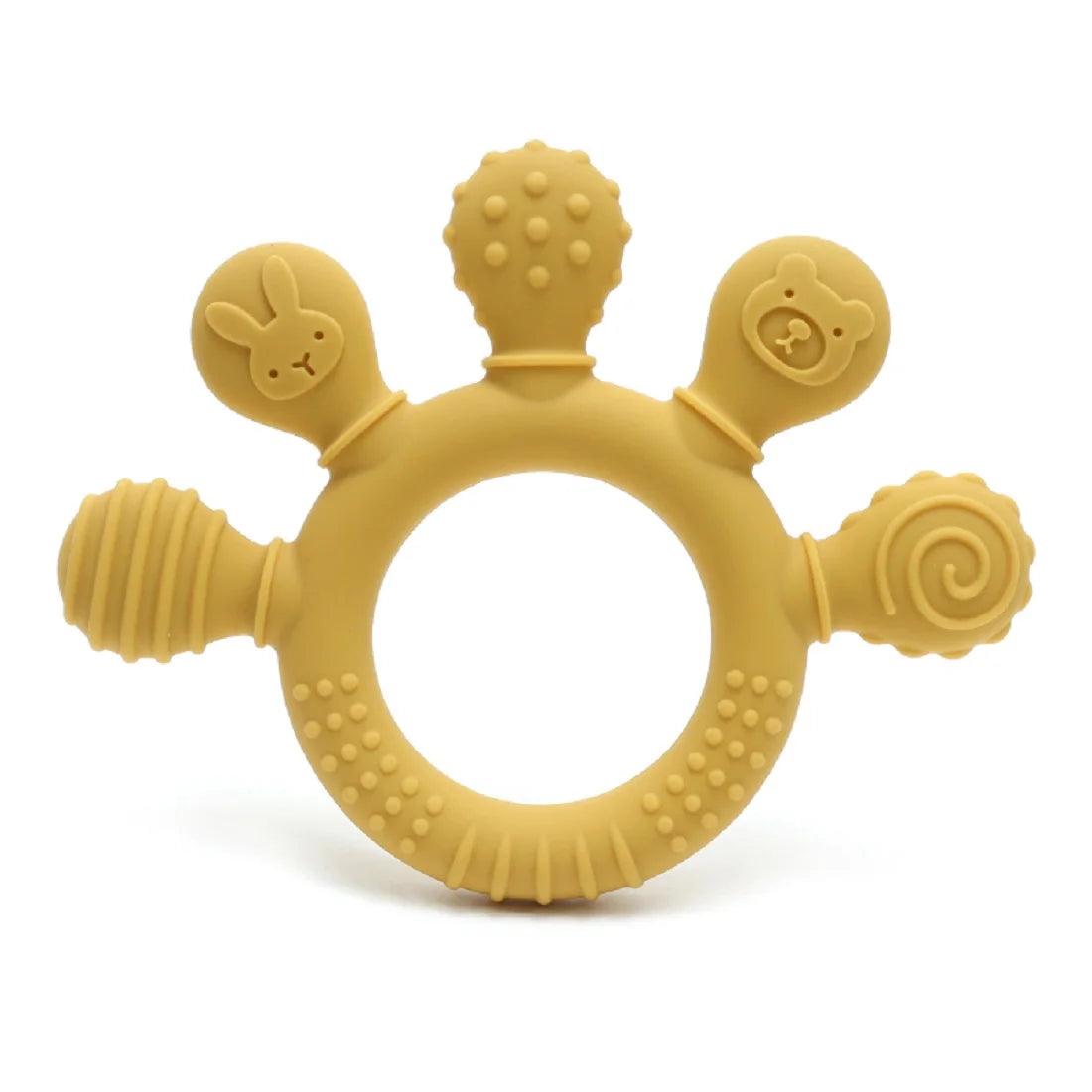 Silicone Baby Teether 0-12 Months Chew Beads Sensory Gum Relief Ring