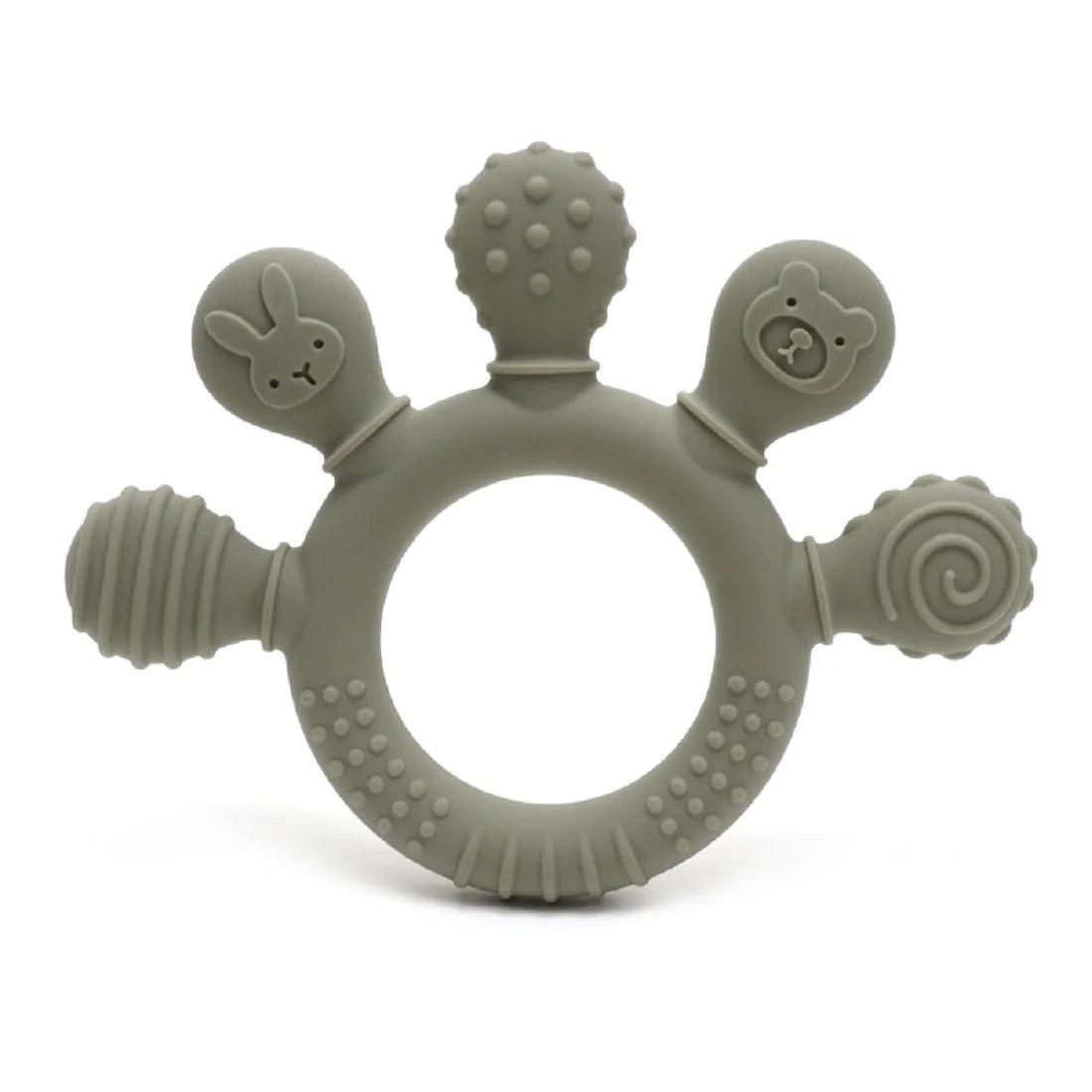 Silicone Baby Teether 0-12 Months Chew Beads Sensory Gum Relief Ring