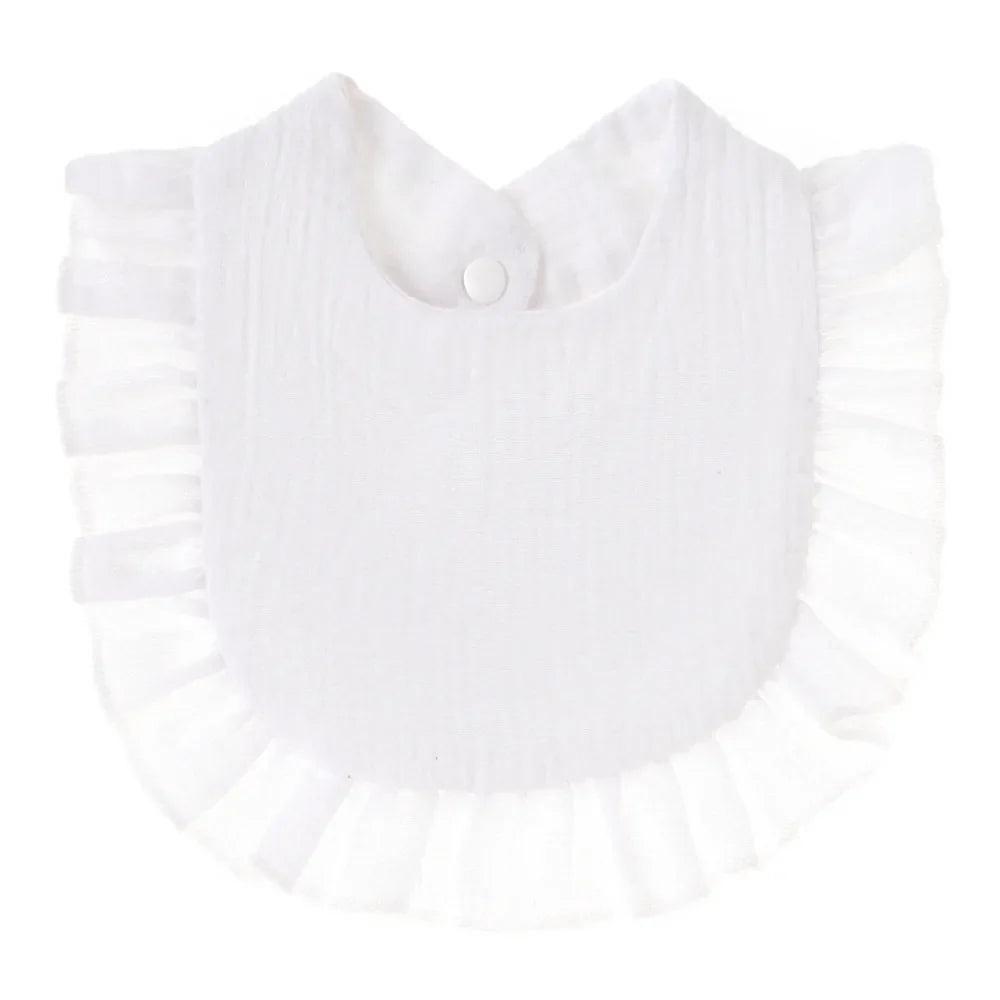 Muslin Cotton Baby Bibs & Burp Cloths - Ruffle Bandana Drool Bibs for Newborns