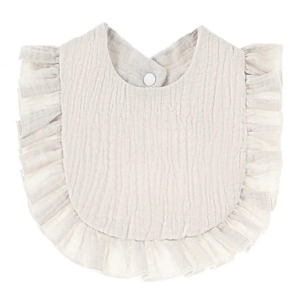 Muslin Cotton Baby Bibs & Burp Cloths - Ruffle Bandana Drool Bibs for Newborns
